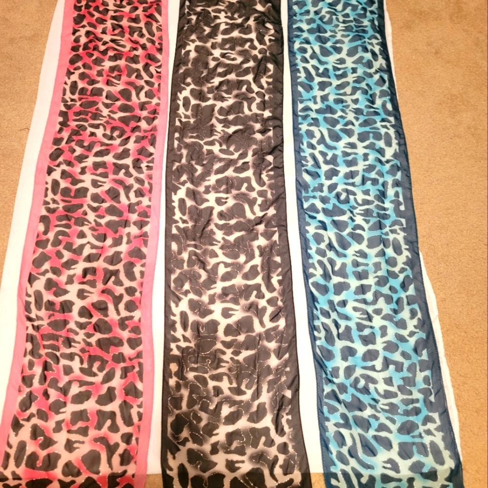 Leopard Print Scarves Set Of 3!